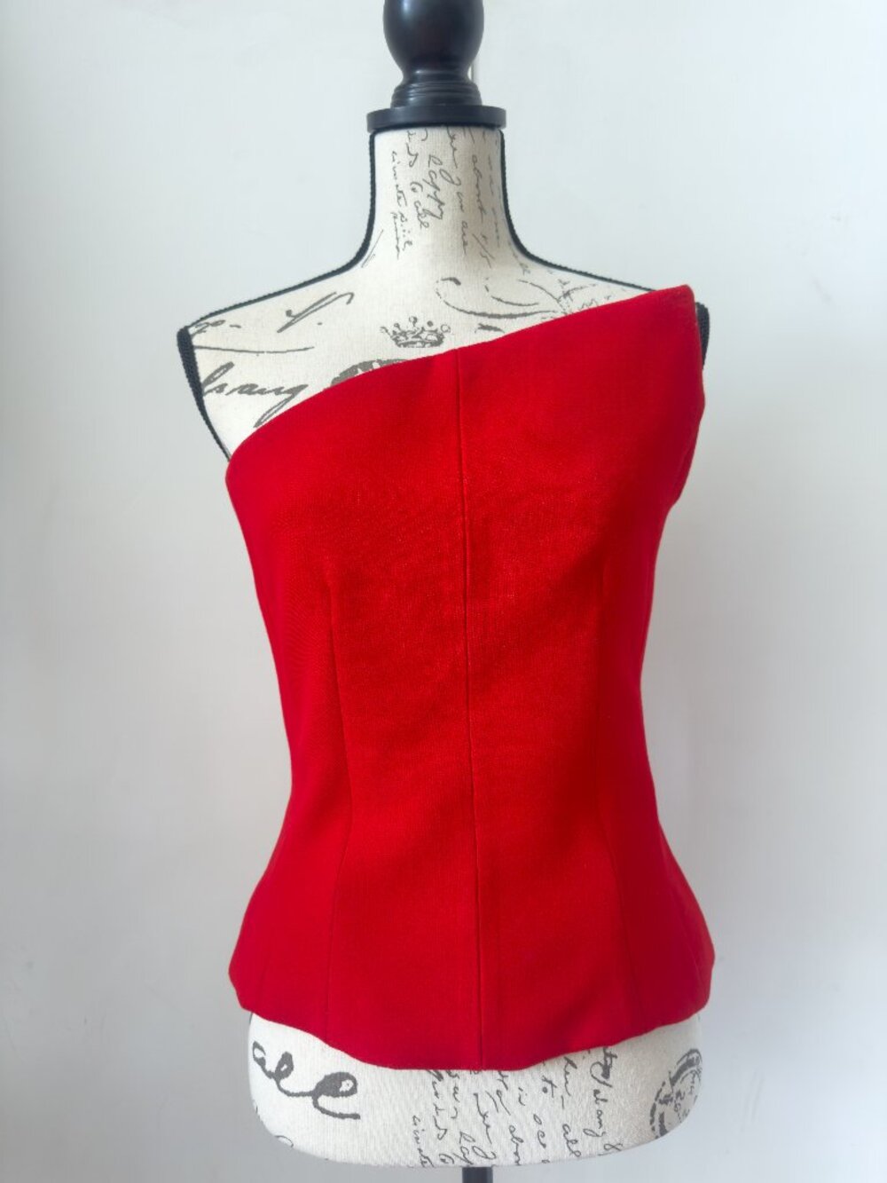 Zara Red Strapless Corset Bustier Top Size M